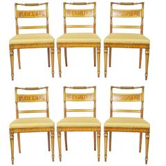 Set of Six Regency Chairs in Original Finish