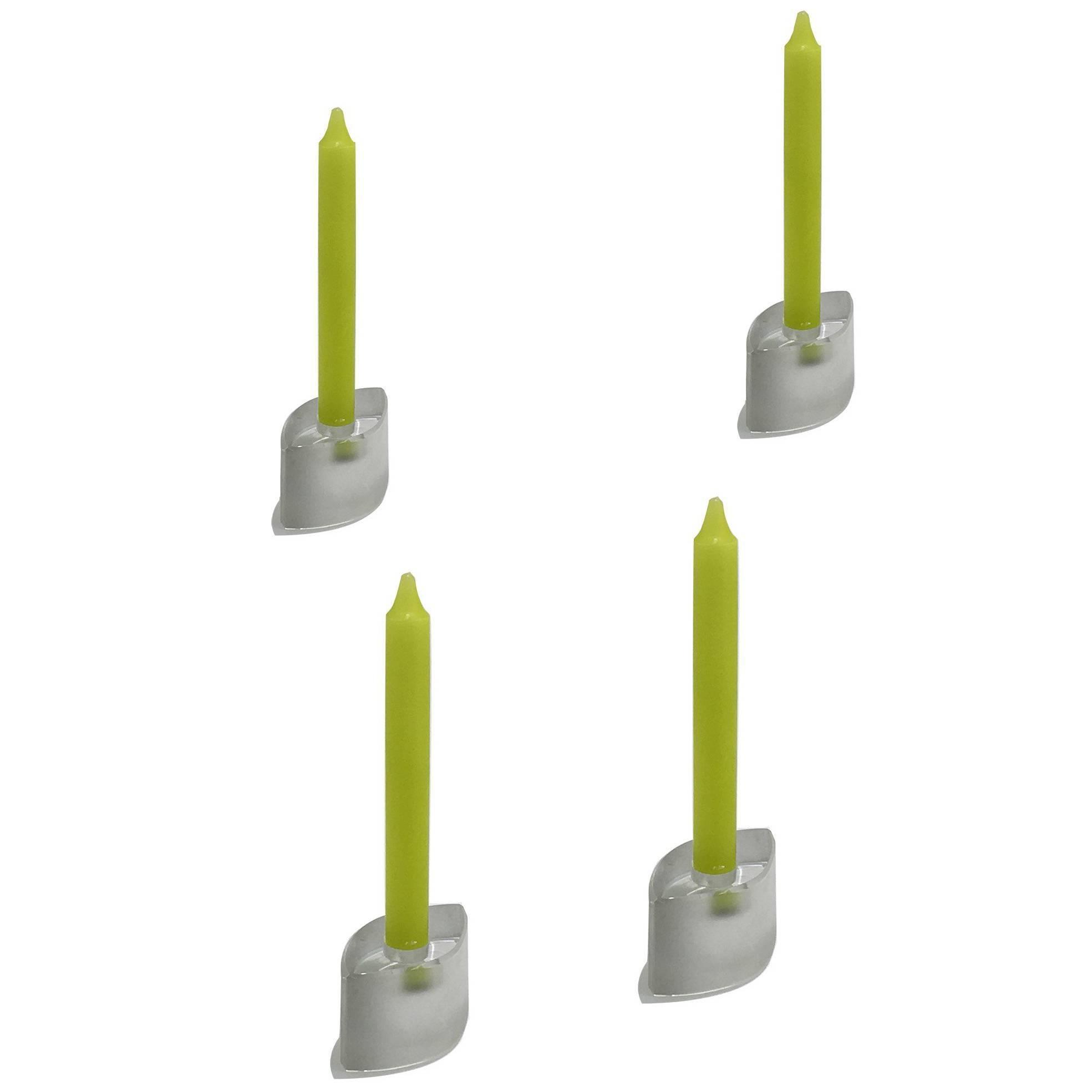 Set of Four Candlesticks by Daum