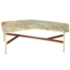 Coffee Table with Onyx Tabletop Made in, Italy, 1950