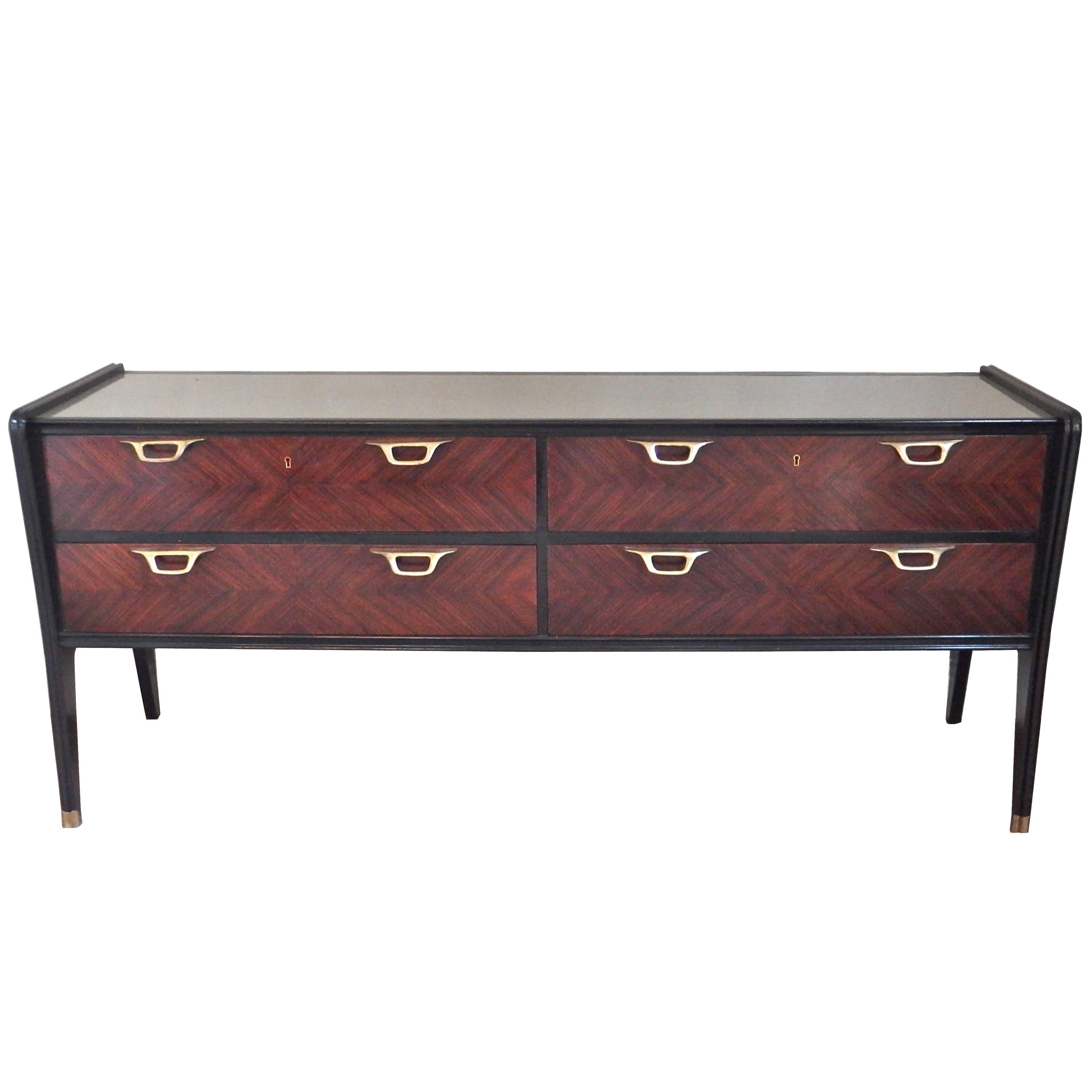 1950s Italian Rosewood Sideboard or Dresser For Sale