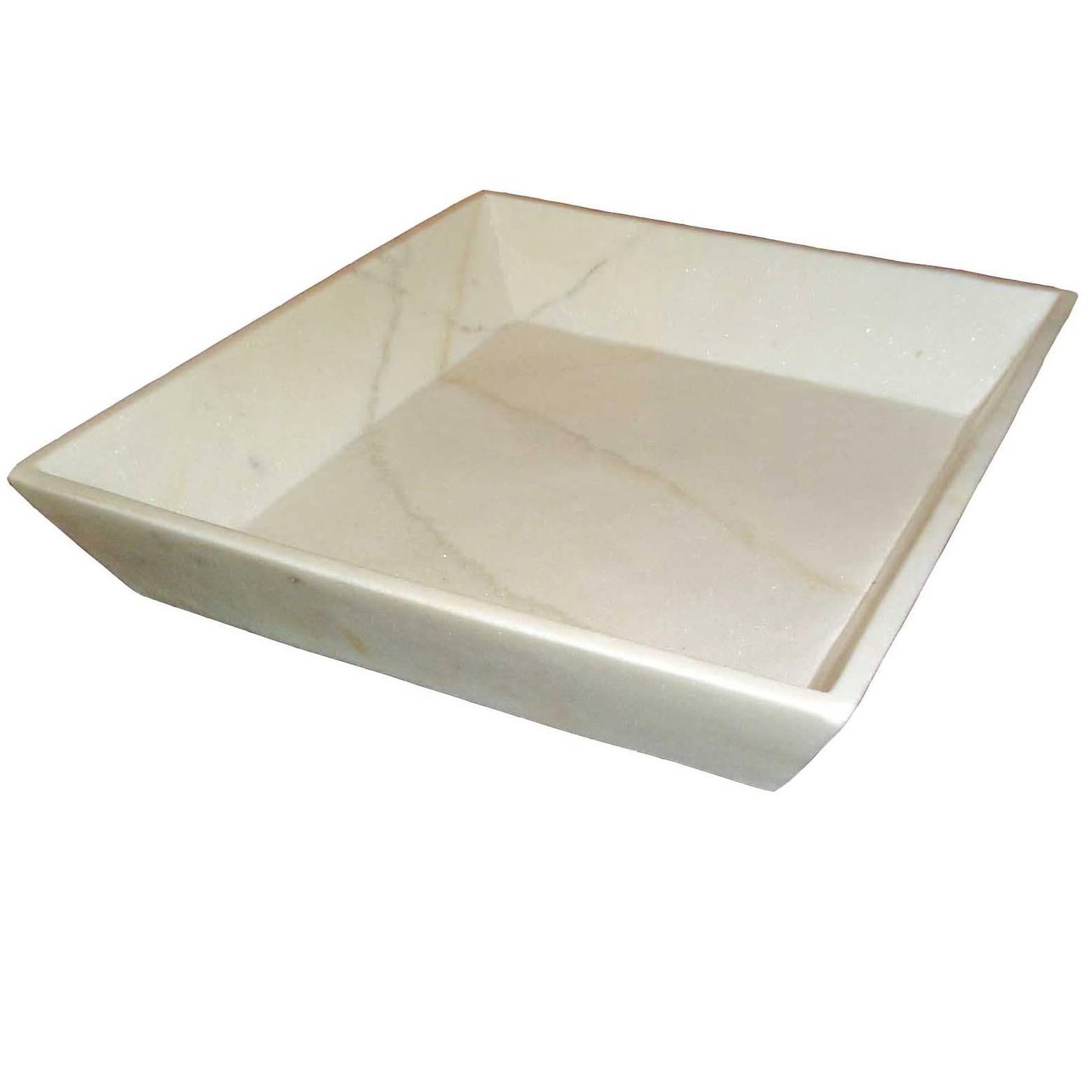 White Marble Towel Tray