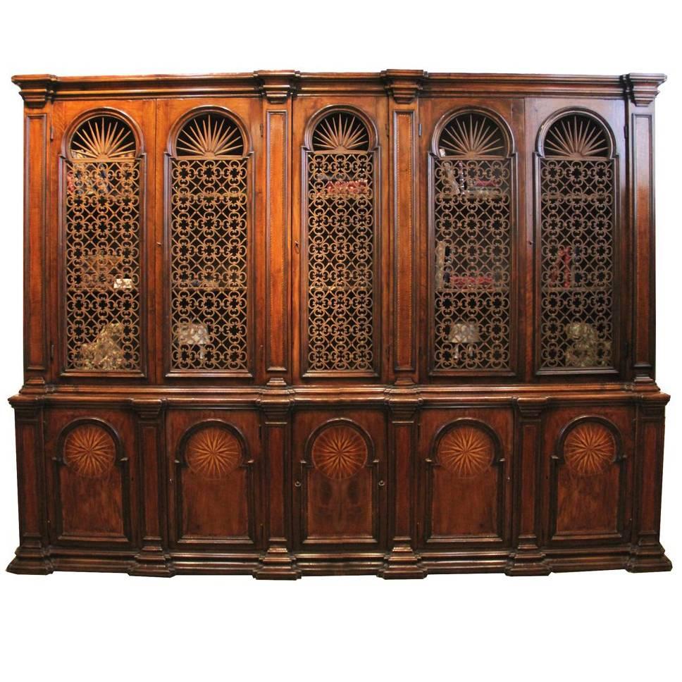 Rare 18th Century Tuscan Walnut Archival For Sale