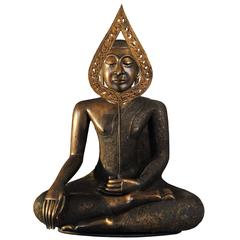 19th Century Bronze Virasana Bodhisattva in Bhumisparsha Mudra, Thailand 12