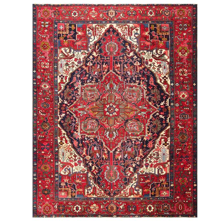 Beautiful Vintage Persian Heriz Rug For Sale at 1stdibs