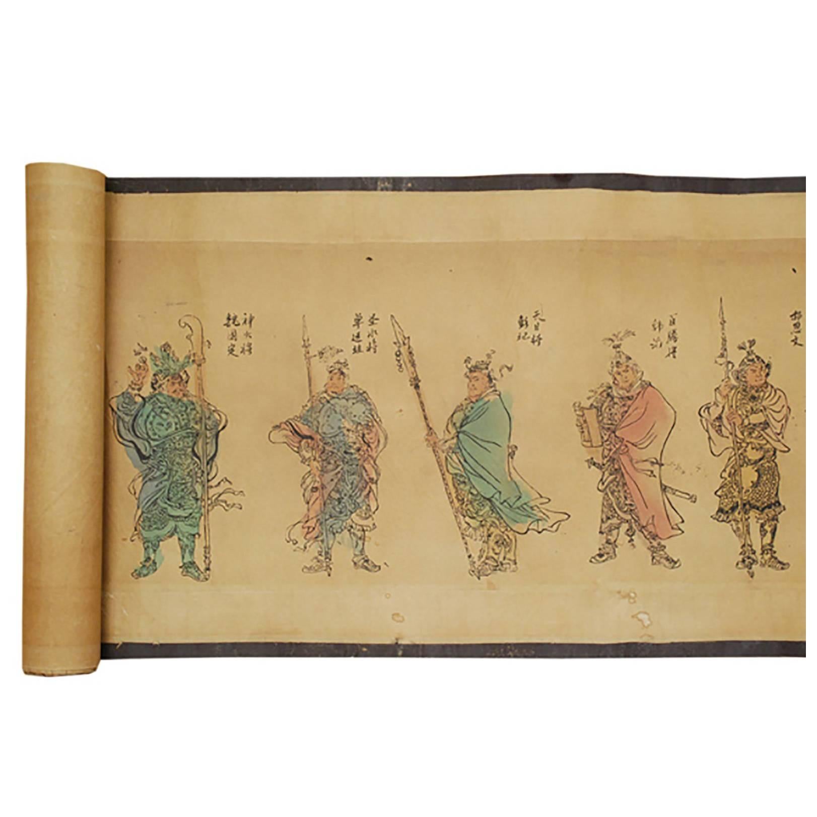 19th Century Chinese Outlaws of the Marsh Hand Scroll