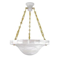 High Style Modern Alabaster Chandelier with Carved Edges **Saturday Sale**