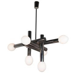 Crossed Chrome Geometric Chandelier 1