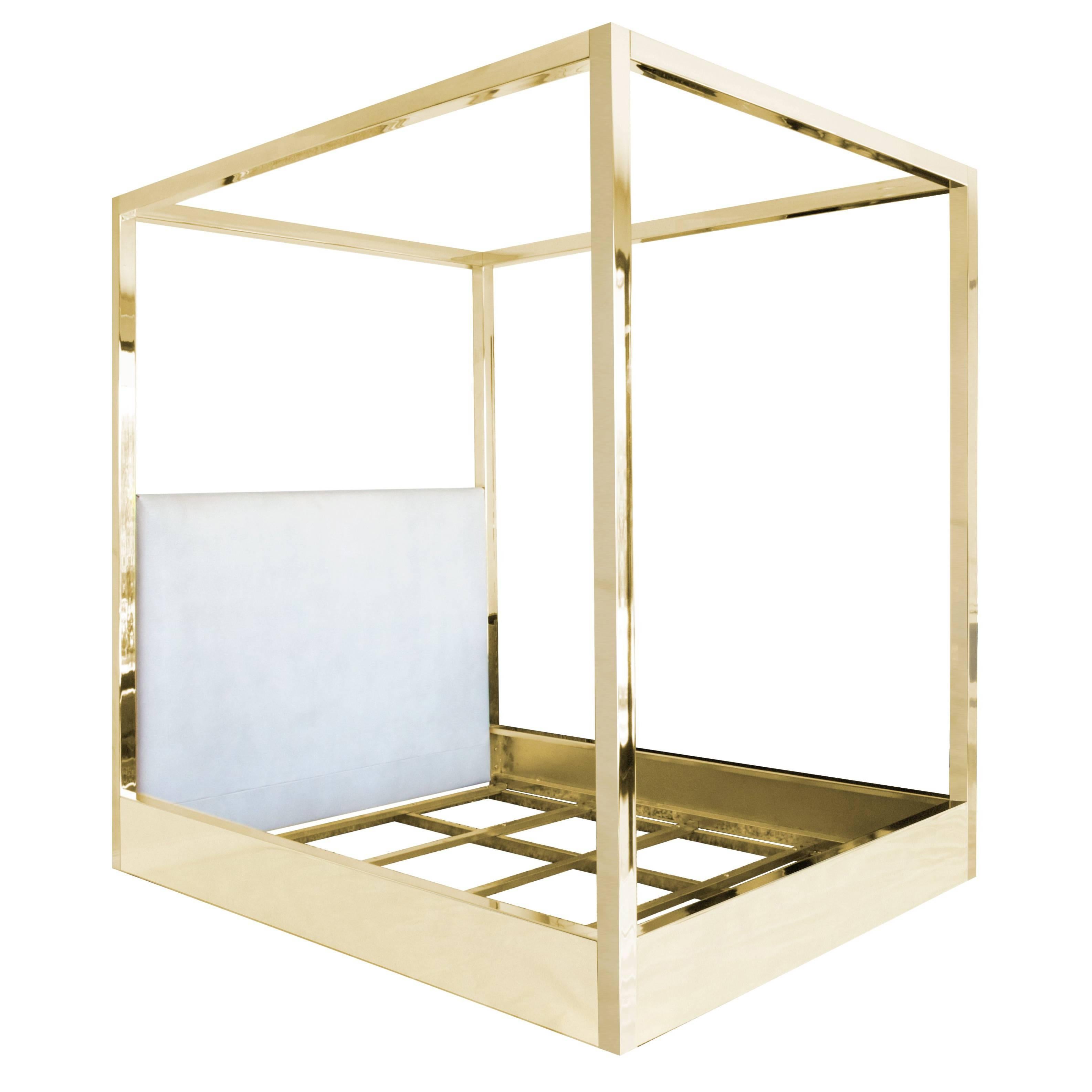 Individuelles Bett aus Messing im Angebot