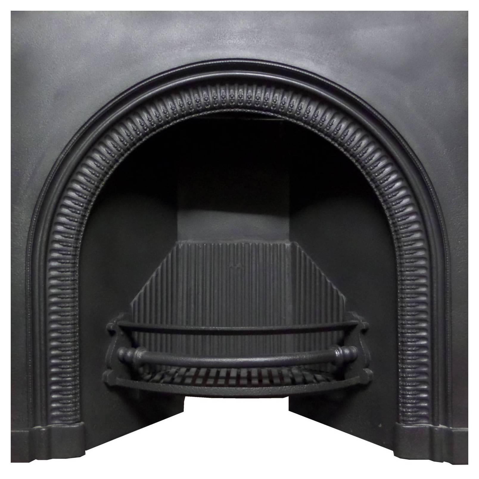 19th Century Georgian Regency Cast Iron Insert Fireplace For Sale