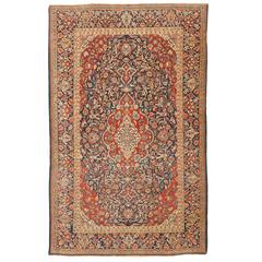 Antique Persian Kashan Rug