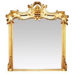 19th Century Carved Giltwood Overmantel Mirror