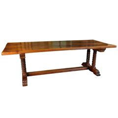Spanish Late 19th Century Monastery Table or Trestle Table
