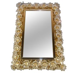 Square Illuminated Palwa Crystal Glass Mirror