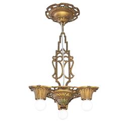 Art Deco 1925 New York Chandelier, Original 2