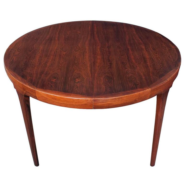 Round Rosewood Dining Table By Ib Kofod, Round Rosewood Dining Table