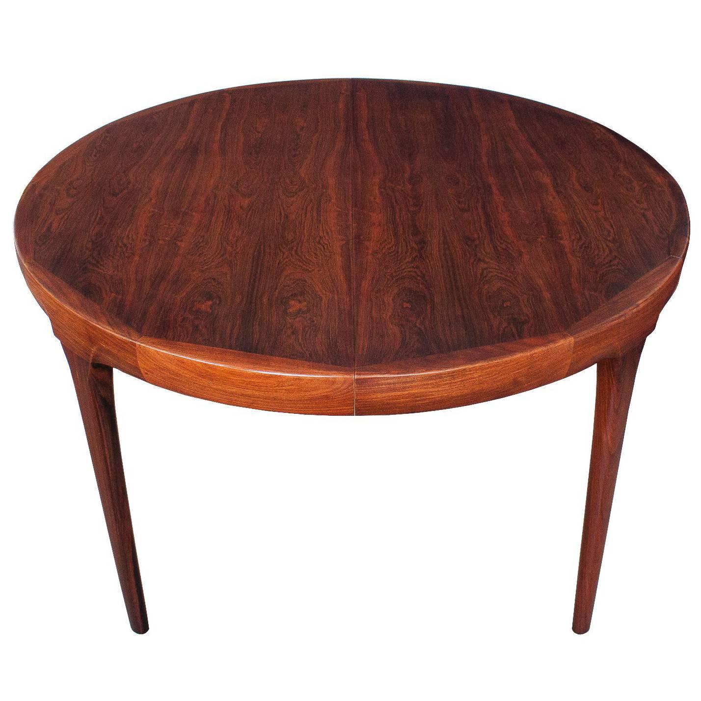 Round Rosewood Dining Table by Ib Kofod-Larsen