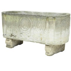 Sarcophage unique en pierre calcaire anglo-romaine
