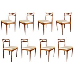 Mid-Century Modern Rosewood Dining Chairs by Johannes Andersen, Set of Eight
