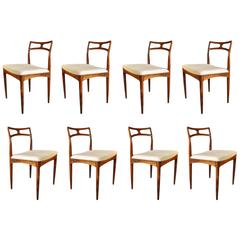 Mid-Century Modern Rosewood Dining Chairs by Johannes Andersen, Set of Eight