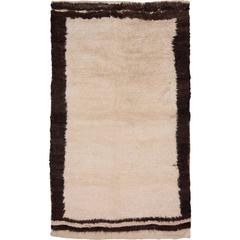 Brown and Cream Vintage Tulu Rug