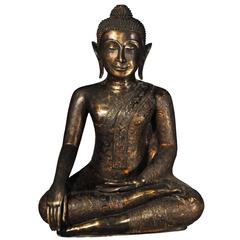 19th Century Bronze Virasana Buddha in Bhumisparsha Mudra, Thailand 10