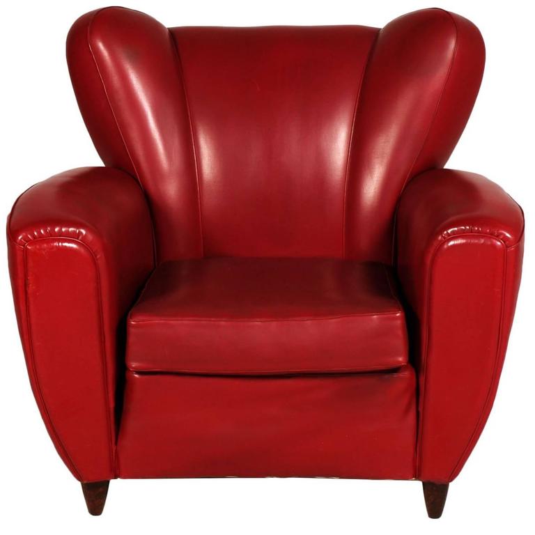 French Club Chair Armchair Art Deco Style Mid Century Large Corduroy Italian Mid Century Armchair Club Chair Art Deco Design Guglielmo Ulrich