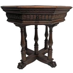 19th Century Italian Walnut Centre Table 8