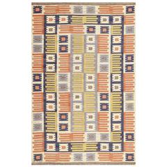 Beautiful Vintage Marta Maas Scandinavian Kilim 7