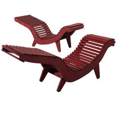Two Klaus Grabe C5 Chaise Longues 11