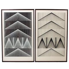 One Set of Rare Screen Prints, "Cone Line 1" by Verner Panton