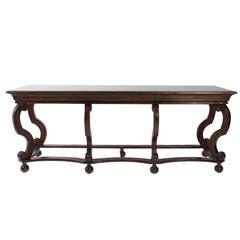 Eight Cabriole Leg Console Table