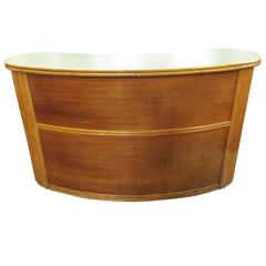 Restored Rattan Bar with Formica Top and Mahogany Veneer Front 12