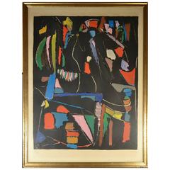 André Lanskoy Signed Lithograph, Abstract Composition