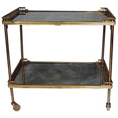 Glass and Brass Drinks Trolley or Bar Cart Glass and Brass Drinks Trolley or Bar Cart