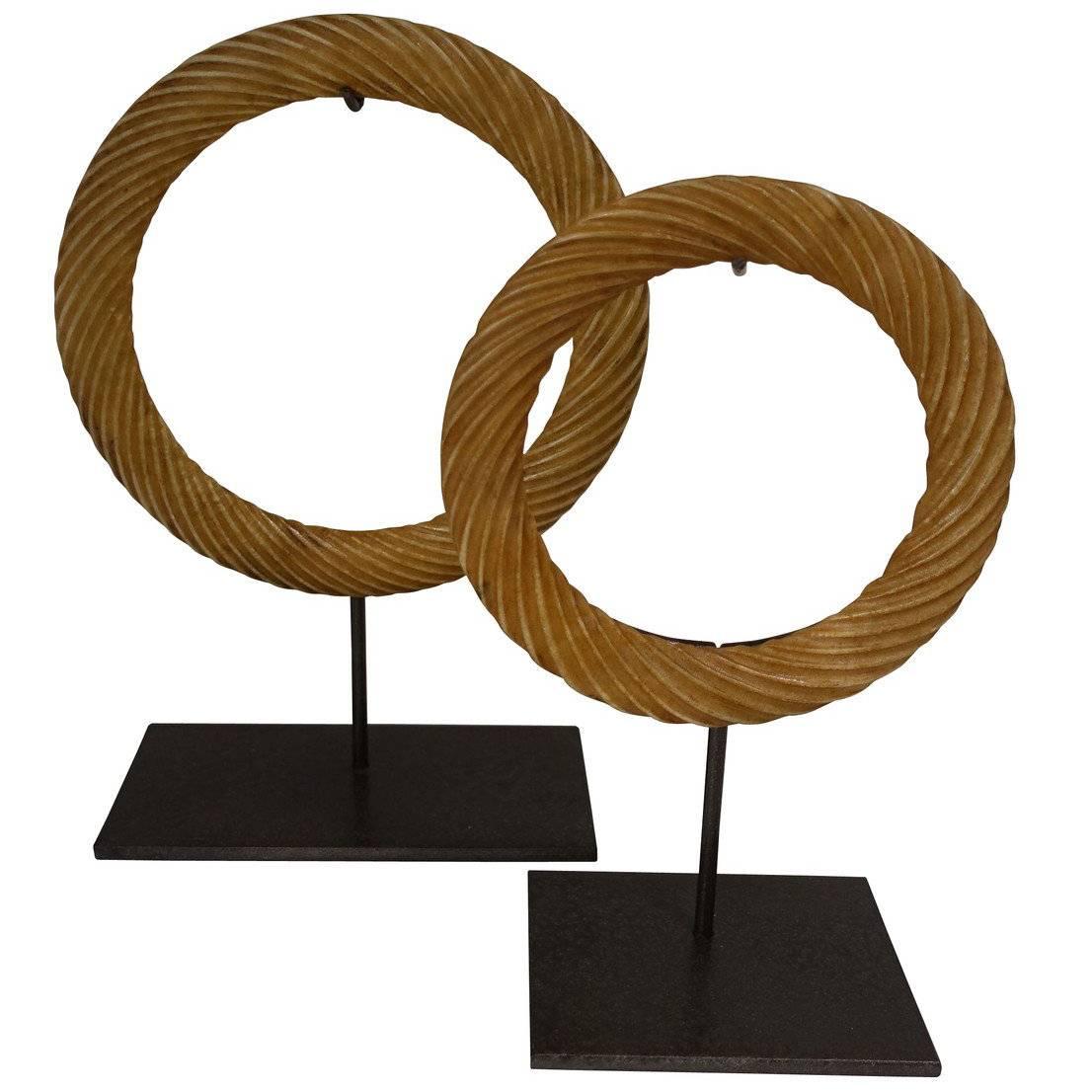Set of Stone Rings Sculpture, China, Contemporary