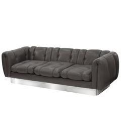 Sofa with Steel Base Attributed to Pace Collection