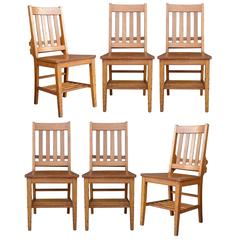 Set of Six Heywood-Wakefield Library Chairs, circa 1930s 7
