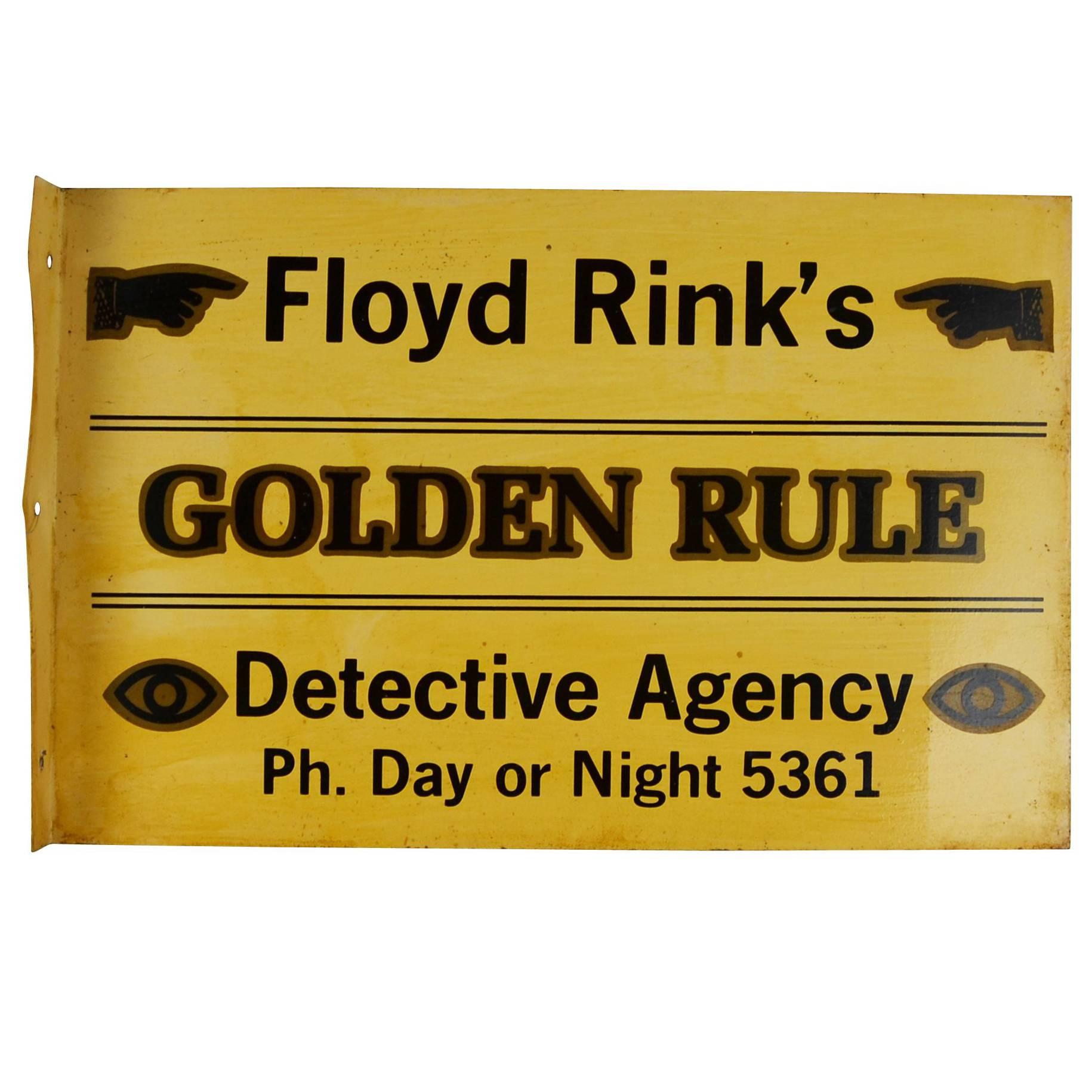Fantastic Detective Agency Sign, circa 1930