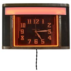 Vintage Correct Time Neon Clock, circa 1930s