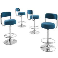 Johanson Cobra Set of Four Bar Stools Newly Upholstered 10