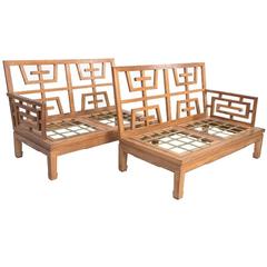 Teak Settees