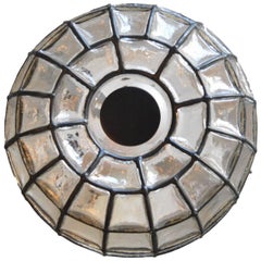 Limburg Iron and Glass Flush Mount or Wall Sconce