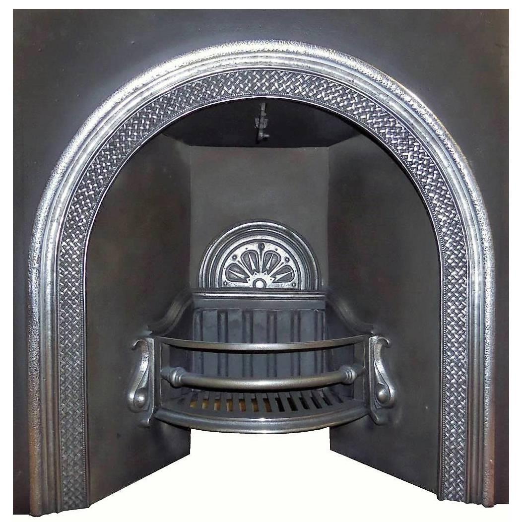 Mid 19th Century Victorian Arched Highlighted Fireplace Insert