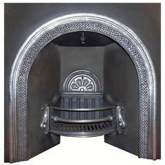 Antique Mid 19th Century Victorian Arched Highlighted Fireplace Insert