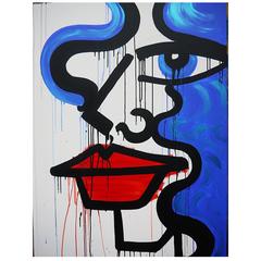 Cobalt Blue, Acrylic on Canvas by Anna Laurini