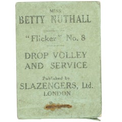 Vintage Tennis Flicker Book, No.8 Betty Nuthall