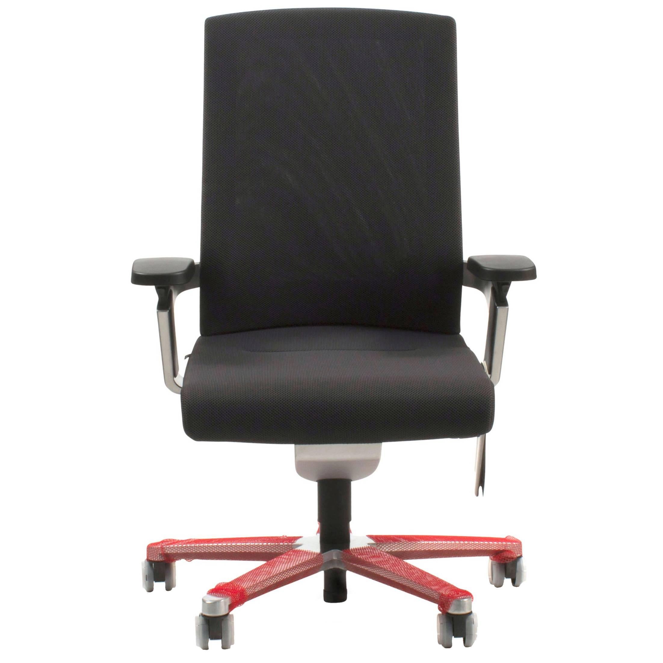 Black Mesh on 175/7 Swivel Office Task Chair by Wiege for Wilkhahn, Germany For Sale