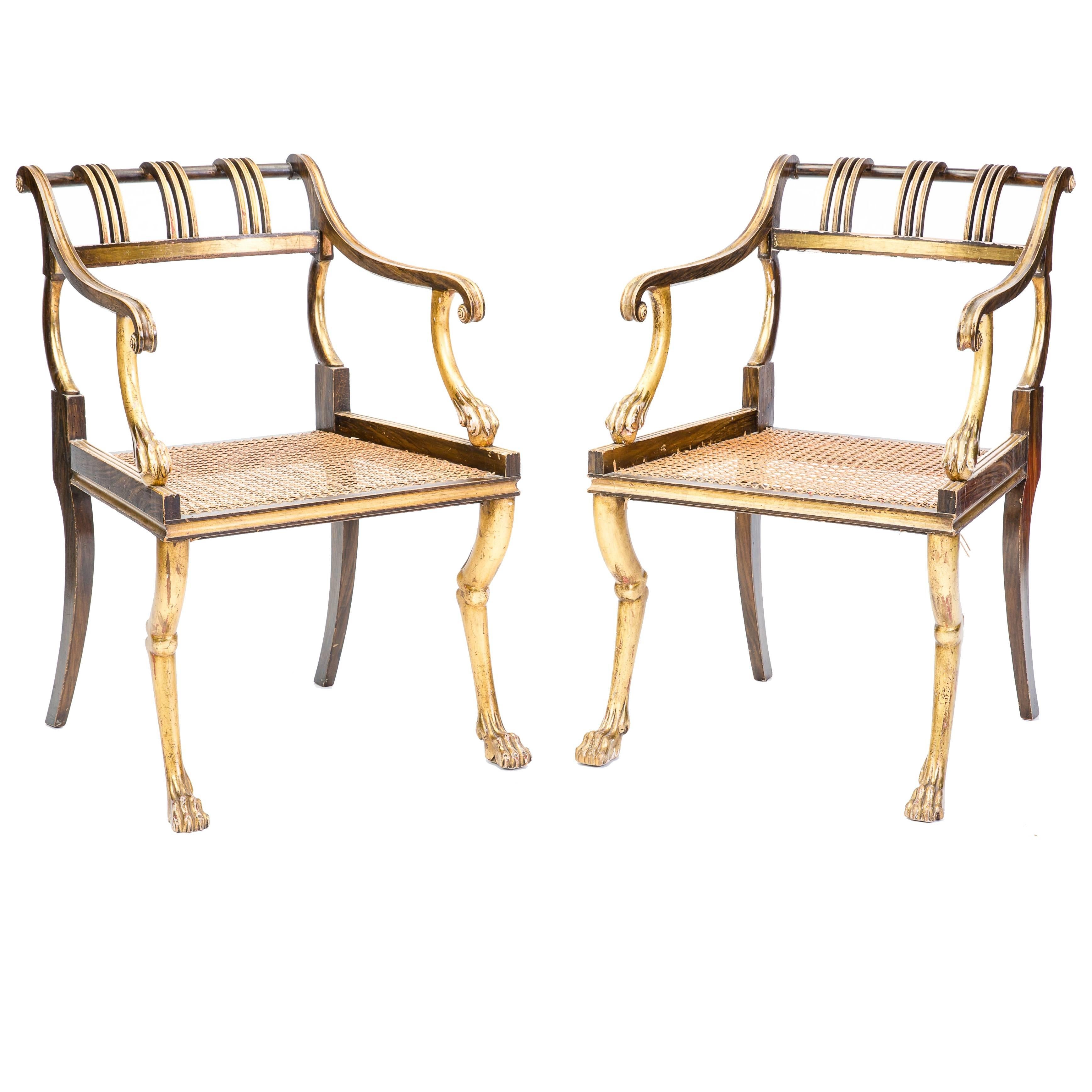Pair of Early 19th Century Regency Style Chairs