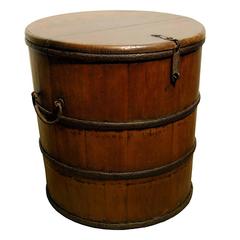 Used Provincial Chinese Pickling Barrel