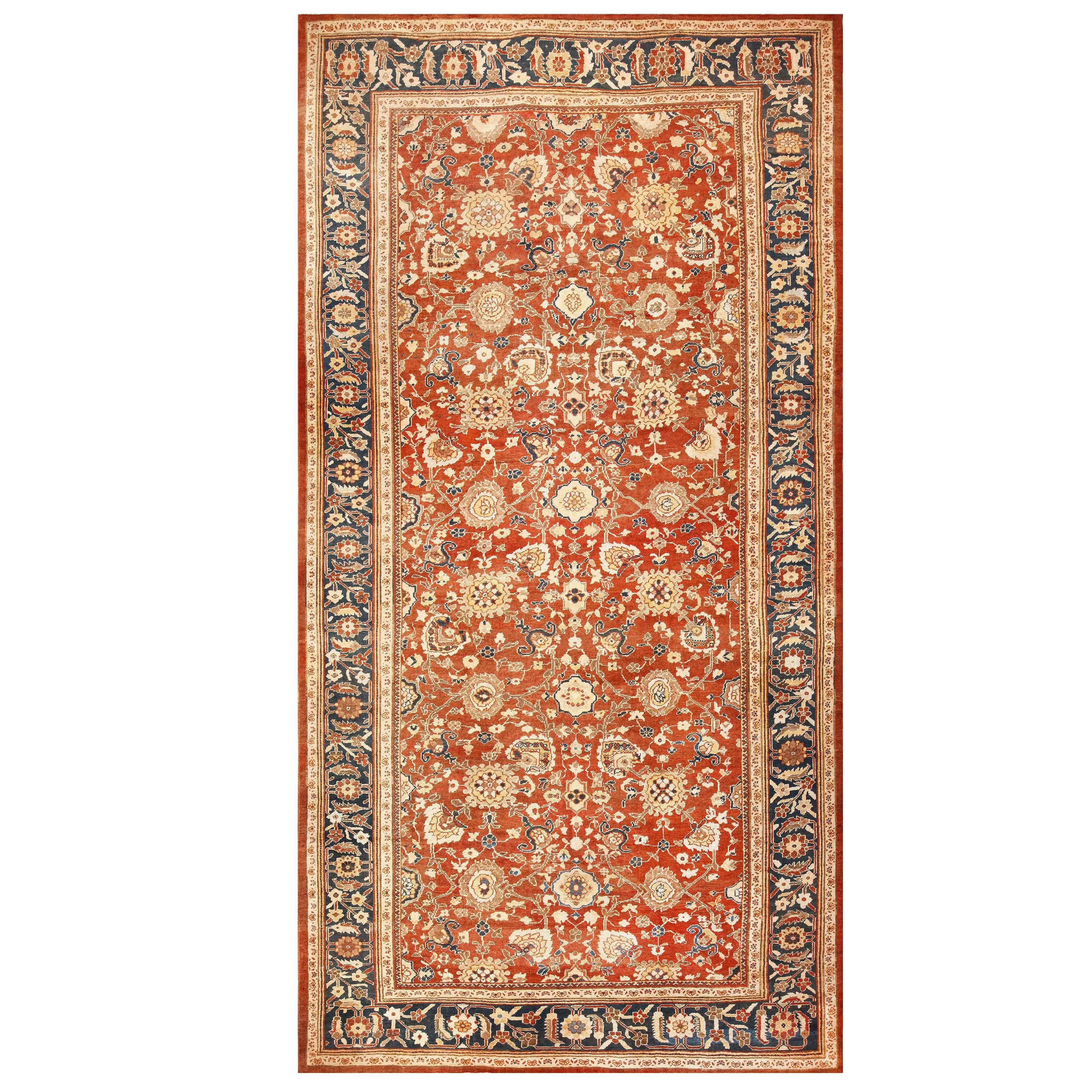 Oversized Antique Persian Sultanabad Rug. Size: 12 ft 3 in x 23 ft 5 in 